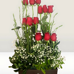 Arreglo Besos de Amor 12 ROSAS ROJAS