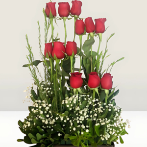 Arreglo Besos de Amor 12 ROSAS ROJAS