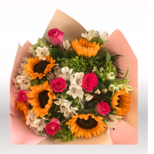 BOUQUET RAQUEL Rosas y Girasoles