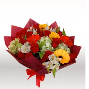 Bouquet Emilia Rosas y Gerberas