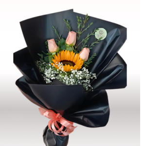 Bouquet Inspiración Girasol y Rosas