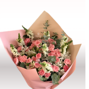 Bouquet Yaritza claveles y perritos