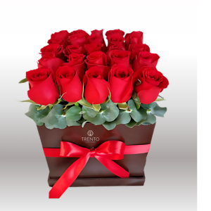 CAJA ÁNGELA rosas rojas en caja