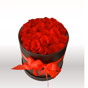 CAJA DE 24 ROSAS ROJAS