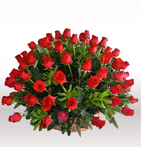 CANASTA ALFONSINA DE 100 ROSAS