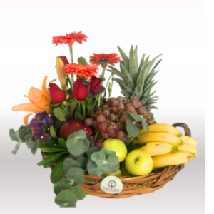 CANASTA FRESH BASQUET FRUTA Y FLORES