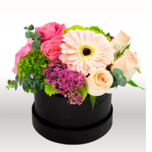 CAJA BELLEZA INFINITA ROSAS Y GERBERAS