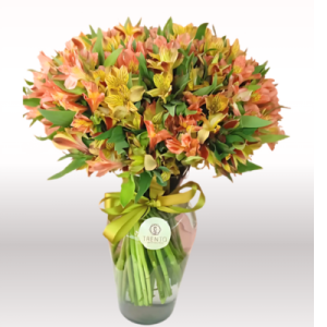 JARRON floral summer ALSTROMELIAS Y FOLLAJE