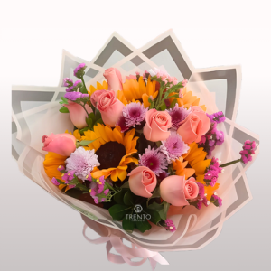 Bouquet Amor de Mamá girasoles y rosas