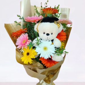 Bouquet Jada gerberas y oso