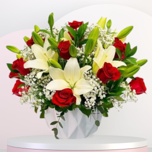 Arreglo Eres mi Ilusión rosas y lilis